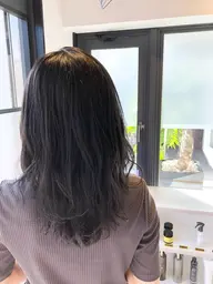 カット＋艶髪カラー＋艶髪前髪縮毛矯正＋キューティクル補修4stepトリートメント+marbb