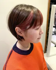 トレンドショート+ヘムライトカラー