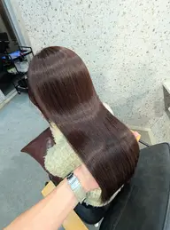 [ブリーチ毛でも艶髪へ]カット+美髪縮毛矯正+髪質改善TR¥27000