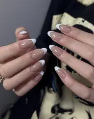 フレンチ、ミラー、うるチークネイル、ガラスフレンチ