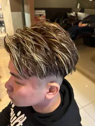 💥透明感×立体感💥メンズカット＋メッシュキャップハイライト　再来¥11000