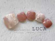 【フット】【オフなし】自爪を削らないシェラックシンプルアートコース（40色以上）