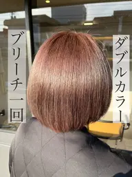 ［ブリーチ1回］全体Wカラー🌟➕髪質改善2stepトリートメント🪄（10step変更🉑＋4,400円）