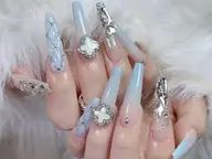 チップ長さだしLLサイズ／ゴージャス/モテ可愛/持ち込みデザイン ✨キルティング別途料金¥13770