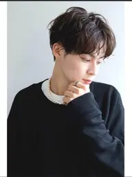 🪐メンズ似合わせカット+艶カラー+眉毛カット🪐