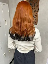 1ブリーチ＋デザインカラー(裾カラー)＋集中補修トリートメント