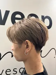 【平日限定⭐️】メンズカット+ケアカラー+眉カット+1stepトリートメント