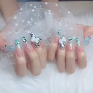 🦄🌙💜チップ長さ出し10本✖️アート10本（オフ込み）🌺🌴🐠