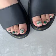 【フット】　当店オフケア無料✨アート自由デザイン　¥9000