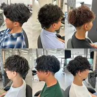 メンズカット＋クリームパーマ＋眉カット