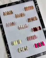 🍒特別価格⭐️(オフ無料)定額デザイン💓トレンドデザイン多数🎀❣️ 色味変更🉑¥6500➡️¥3300