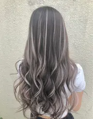 地毛の長さにハイライトだけ!⭐︎ブリーチ無しで作るハイライト!(40本)