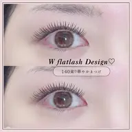 𝑾 𝑭𝒍𝒂𝒕 𝒍𝒂𝒔𝒉 𝟏𝟒𝟎 ♥ 【他店オフ、アイシャンプー込み】