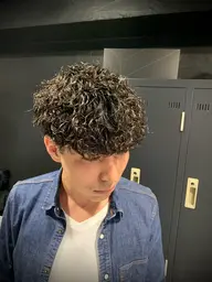 メンズカット+クリームパーマ+10分ヘッドスパ⭐️