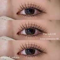 《ご新規様限定クーポン》1人1回のみ🉐【オフ込み】フラットラッシュ140本+下まつ毛エクステ40本🍒