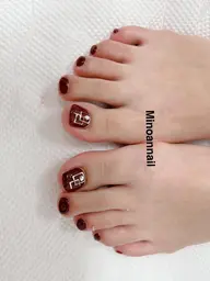 フットジェルネイル(オフあり★ミニモ限定価格★)ワンカラー+親指2本アート