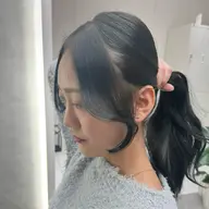 前髪カット+前髪ストレート