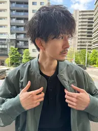 【新規限定】メンズカット+縦落ちツイストスパイラルパーマ