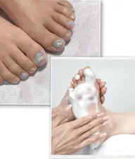 【お得な角質ケアつき！】定額フットネイルデザイン（¥6600）+NEW!足エステ/泡角質ケア（オフ込み）🫧