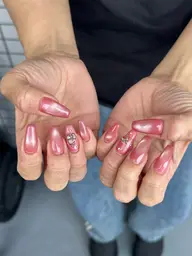 長さだし10本又は長さだしフィル＋90分デザインネイル（オフケア込み）