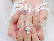 🌸チップ長さだし10本+マグネット/ミラーワンカラー+2本パーツ(パーツ400以内)ジェルオフあり+500円