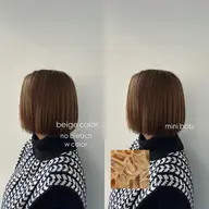 【🎀ミニモ学割🎀】ブリーチなしダブルカラー+トリートメント🩰🤍