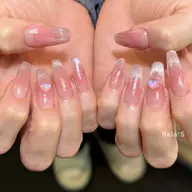 💅チップ長さだし💅チークネイル+マグネットフレンチ9500