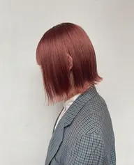 “ロング料金なし”似合わせカット＋ケアカラー【ボブカット/レイヤーカット/メンテナンスカット/顔まわりカット】