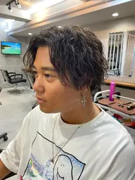 👑メンズカット＋ワンカラー＋パーマ