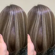 《🔅ケアブリーチ使用🔅》『コントラスト出したい方』ハイライトカラー（ホイル10枚）➕全体カット➕トリートメント