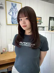 🤍韓国layerが人気♡🤍Cut+one color+3step treatment