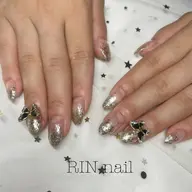 オフ有り、チップ長さ出し10本　ラメグラデーション、ワンカラーコース