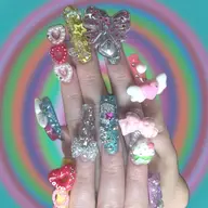 "チップ長さだし"  ꒰ アート・パーツやり放題 のゴテゴテ派手コース꒱ 210分 🧸