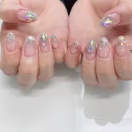 ラメグラデーション⚪︎クリアベース【オフなし】