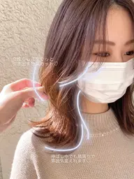 【🌼ミニモ限定✨艶カラー🪽】艶カラー+似合わせデザインカット+ダメージ補修トリートメント🫧