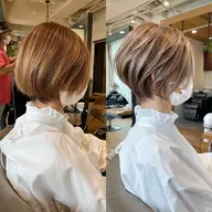 🫧ミニモ限定🫧ショートカット➕ハイライト(白髪ぼかし🉑)➕カラー➕トリートメント💐