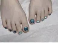 【フットバス付き】フットにキラキラマグネットネイルコース　6480円