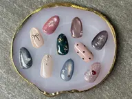 【ハンド】ジェルネイル・シンプルデザイン(アート2本)💜⋆͛〈オフ込み〉