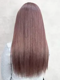 【💜ラベンダー、グレージュ🩶など寒色系カラー限定】ケアブリーチ+カラー+ ダメージトリートメント