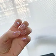 ちゅるん系ミラーパウダーネイルワンカラー✨¥2800✨オフ有＋1500円で可能🉑