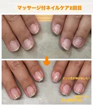 ハンドケアエステ美容液導入、甘皮処理、自爪カット、整え、マッサージ付