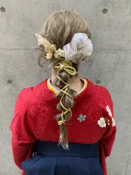 【 卒業式 】袴着付け+ヘアセット👘🤍(注意事項あります)⚠️2日前​〜​当日即予約NG、問い合わせ可