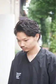 【メンズ限定】カラー(ブリーチ無しトーンアップ)＋トリートメント