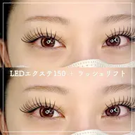 【新規】フラットラッシュ80本＋まつ毛パーマ✨LEDで持ちもよく自まつ毛と馴染み仕上がり💯