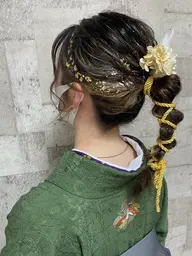 《8:00～》袴着付け＆ヘアセット¥7000