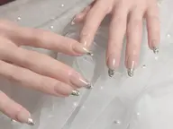 美爪フレンチネイル　ベースカラー込み