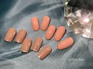 オフなし☆【新生活応援クーポン☆】シンプルワンカラー先端ラメライン