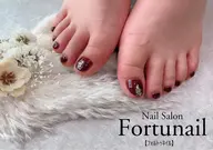 フットネイルの親指アート