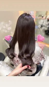 🤍🍒ワンカラー、保湿スパ🧖‍♀️❤️🍒🤍前髪カット💇‍♀️シャンプーブロー、コテ付【トリートメント効果あり】