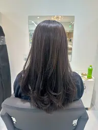 【👩🏻髪質改善✨驚きの艶髪へ】カット）+艶感ナチュラルカラー🌿＋髪質改善TR＋浸透スチーム付き🫧